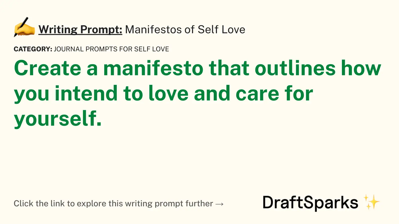 Manifestos of Self Love