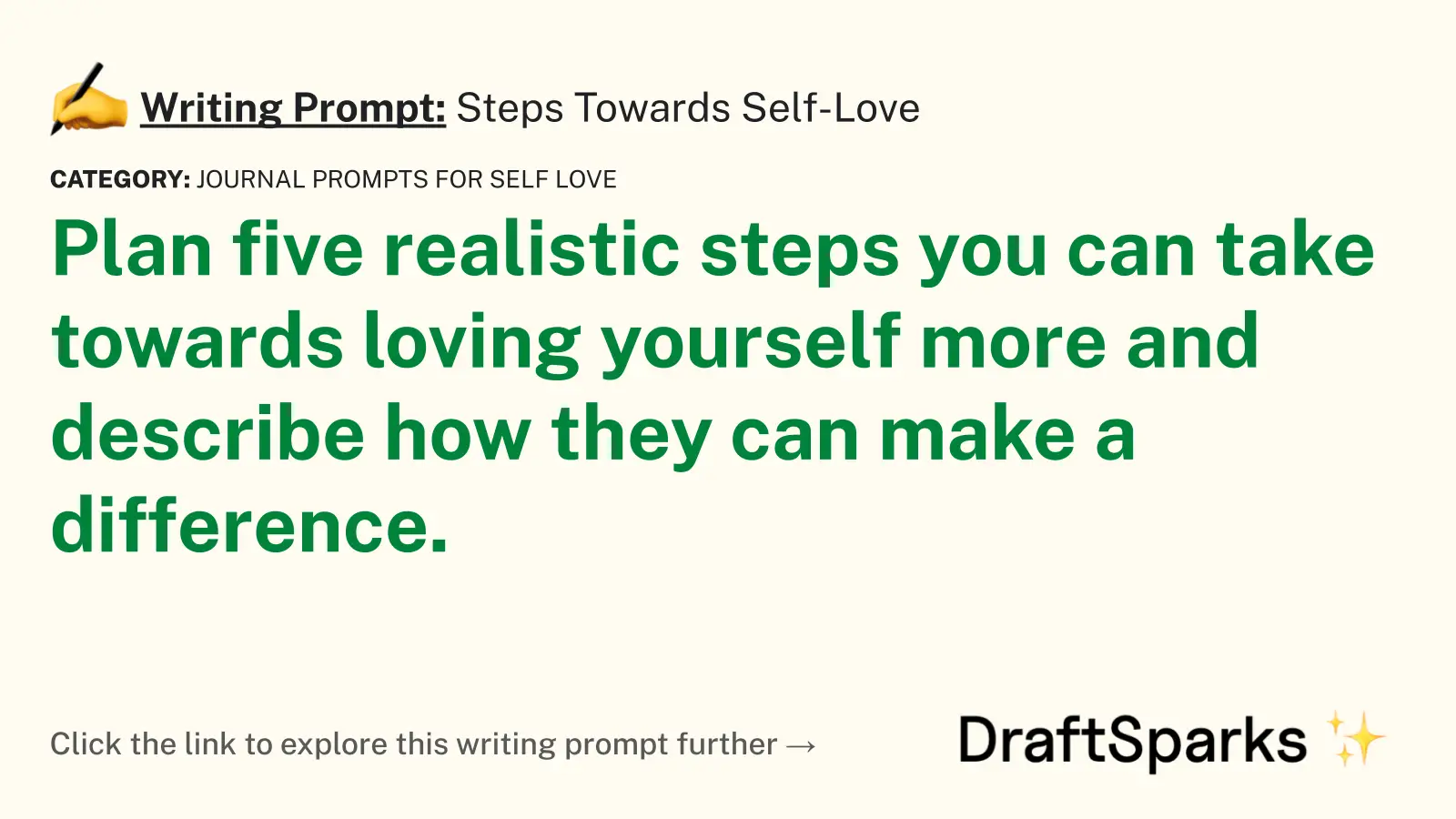 Steps Towards Self-Love