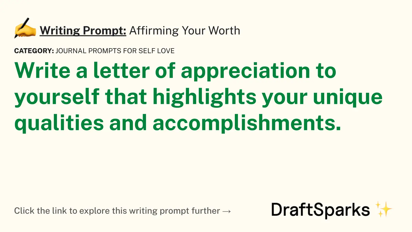 Affirming Your Worth