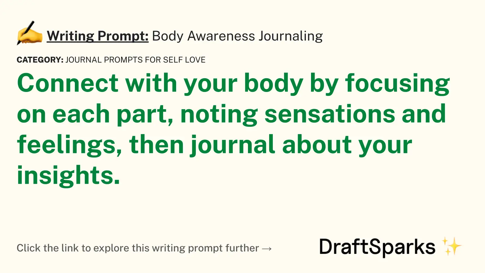 Body Awareness Journaling