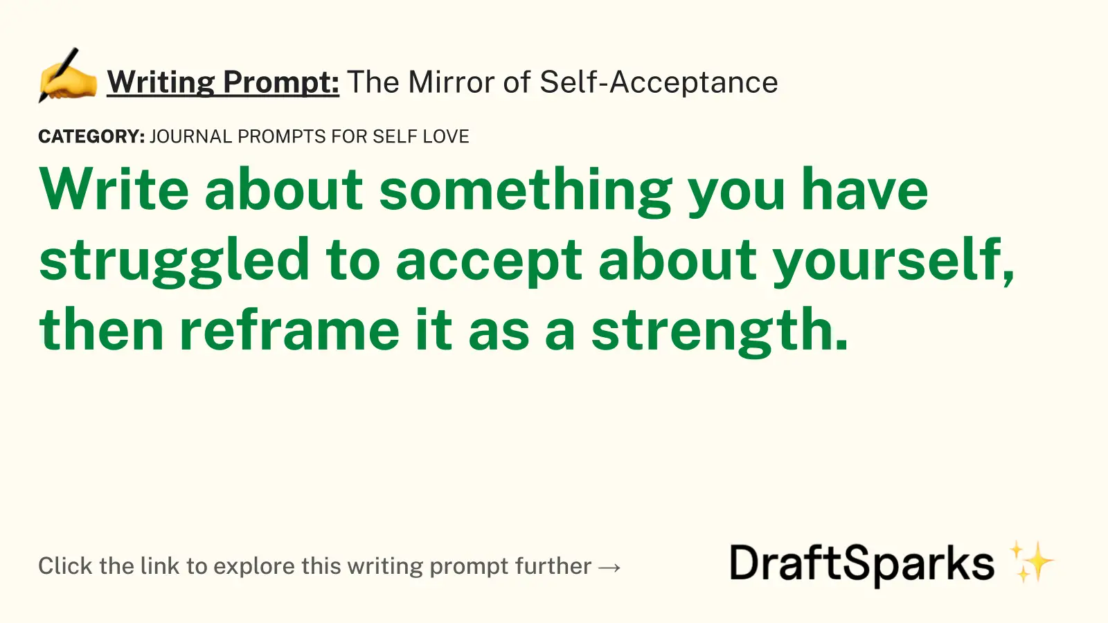 The Mirror of Self-Acceptance