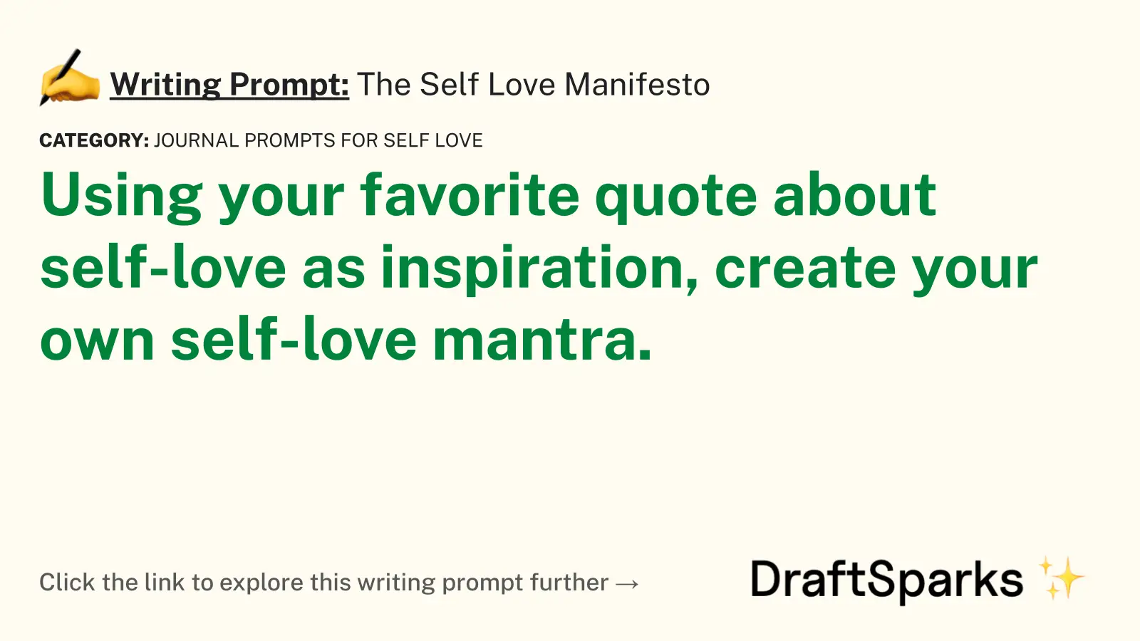 The Self Love Manifesto