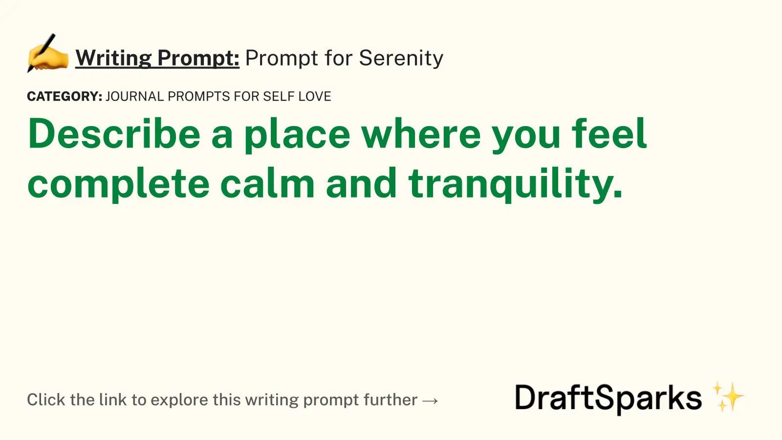 Prompt for Serenity