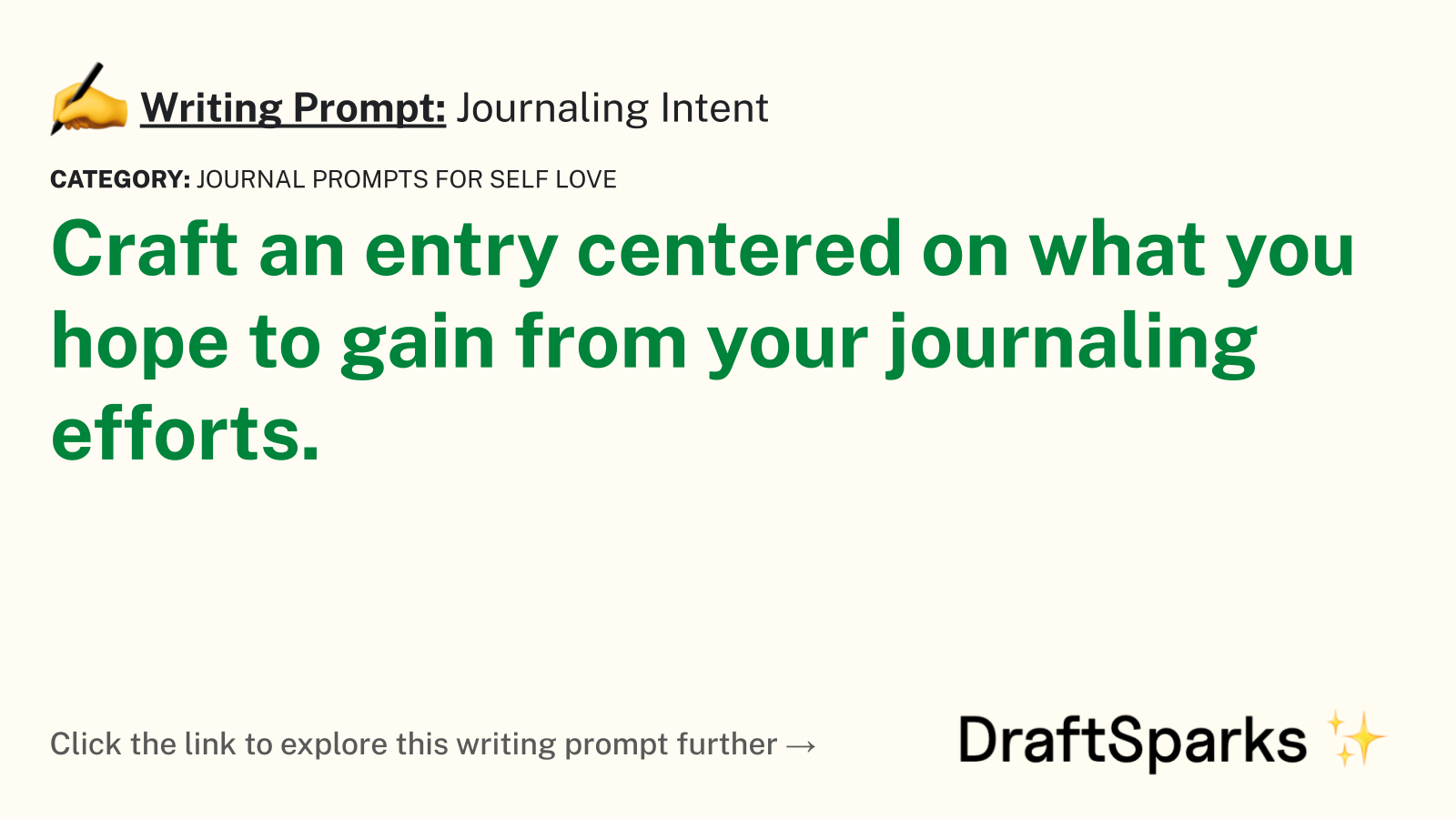 Journaling Intent