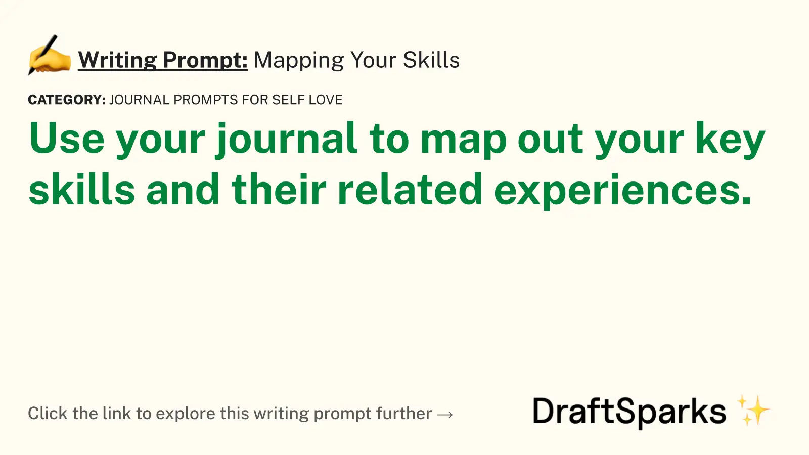 Mapping Your Skills