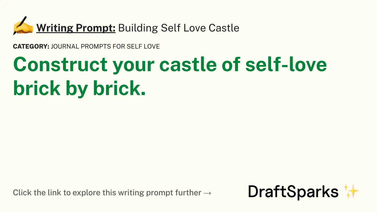 Building Self Love Castle