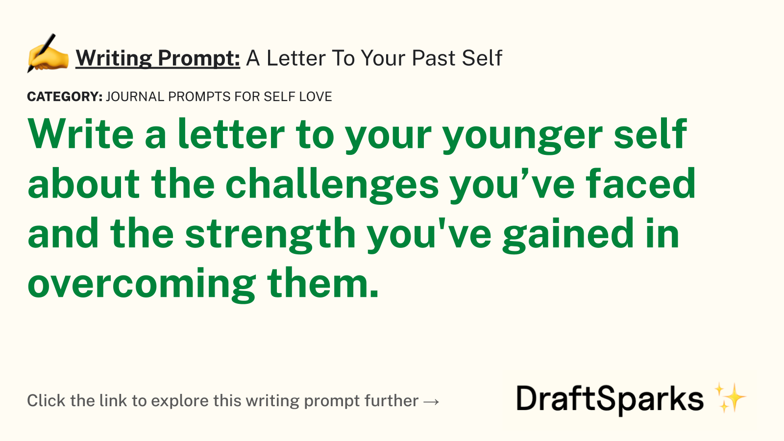 A Letter To Your Past Self