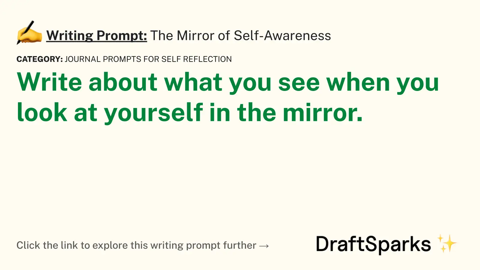 The Mirror of Self-Awareness