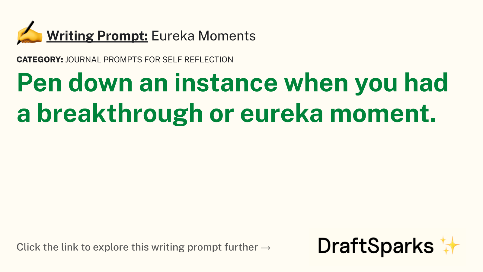 Eureka Moments
