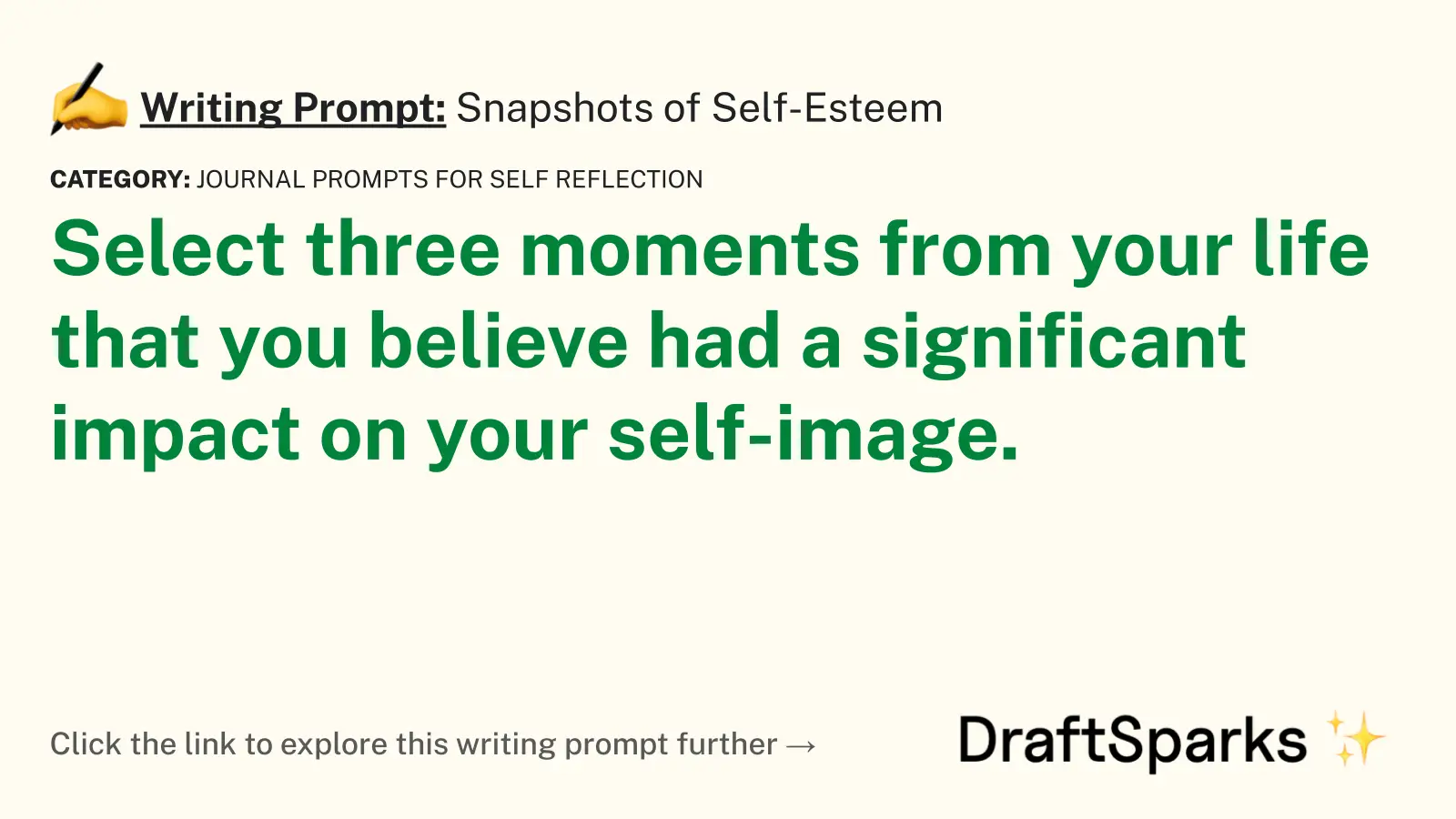 Snapshots of Self-Esteem