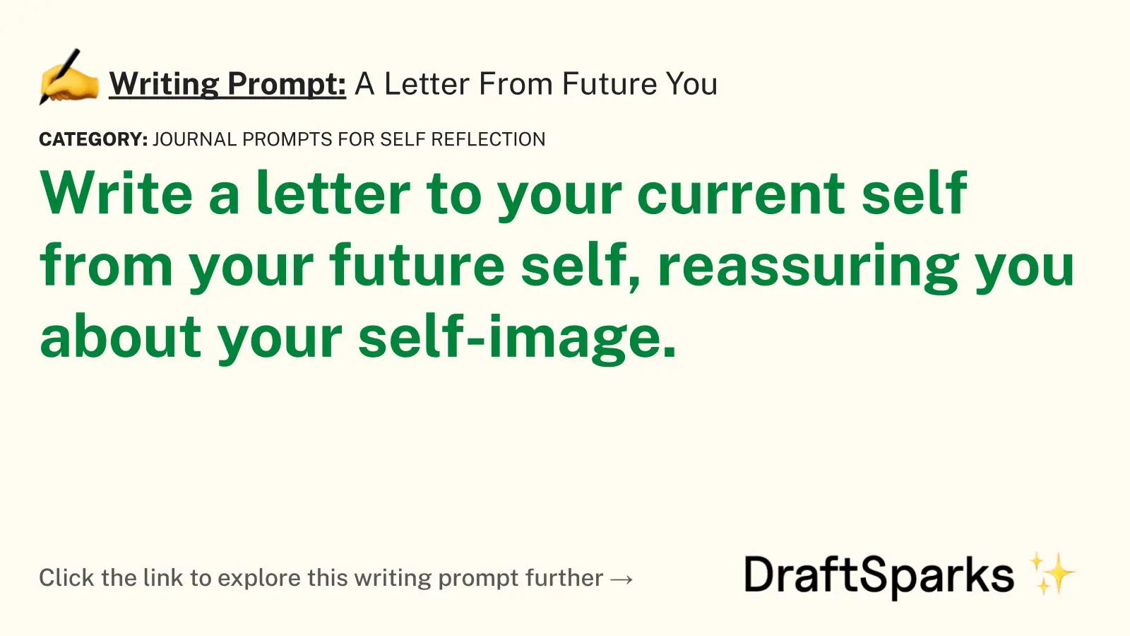 A Letter From Future You