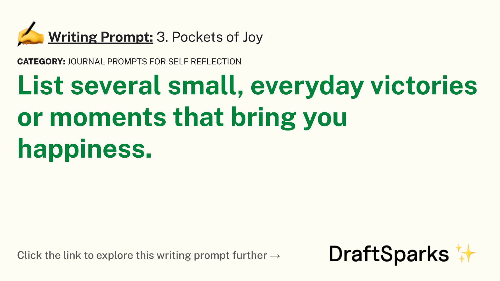 3. Pockets of Joy