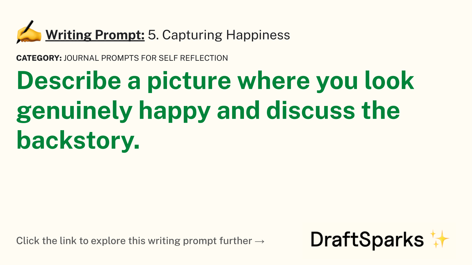 5. Capturing Happiness