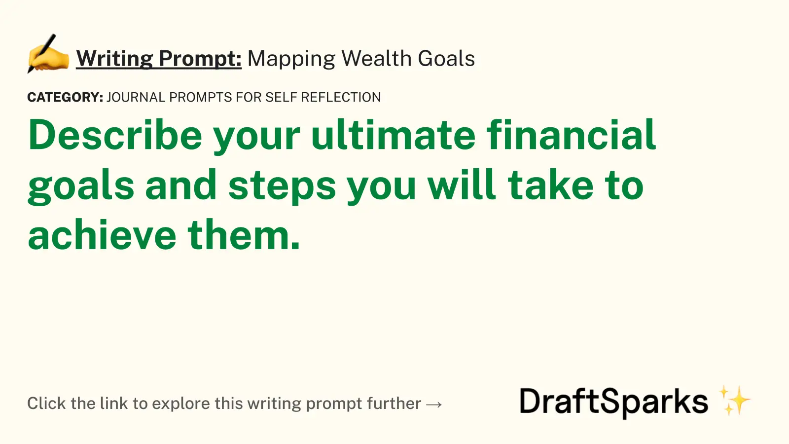 Mapping Wealth Goals