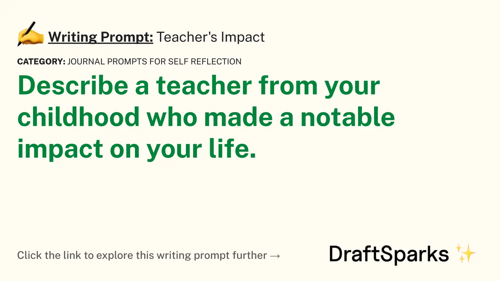 Teacher’s Impact