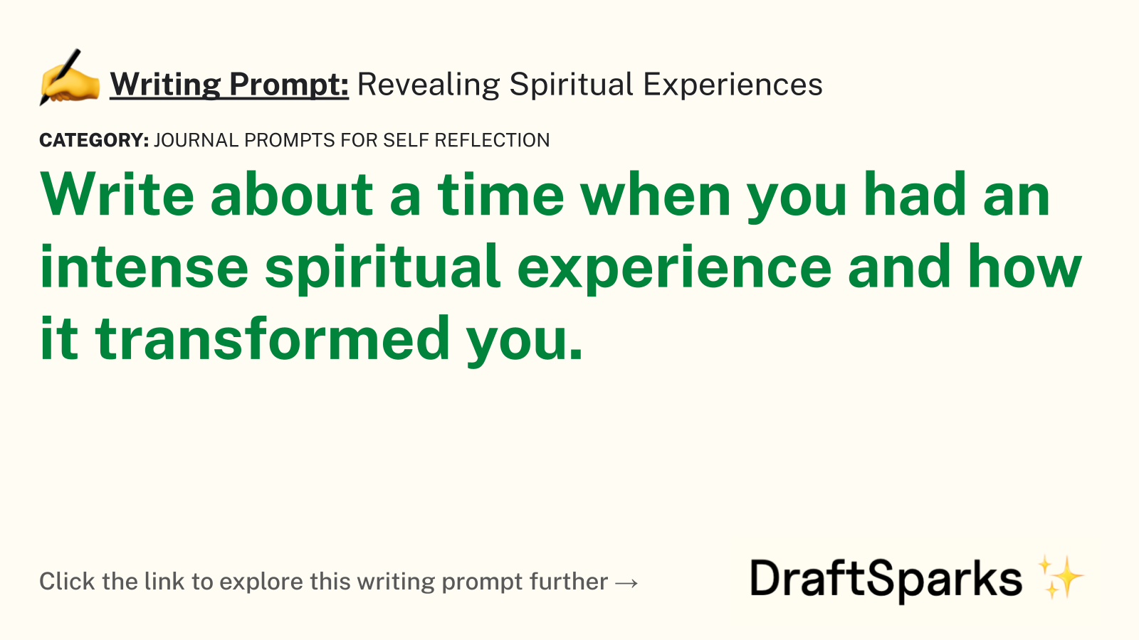 Revealing Spiritual Experiences