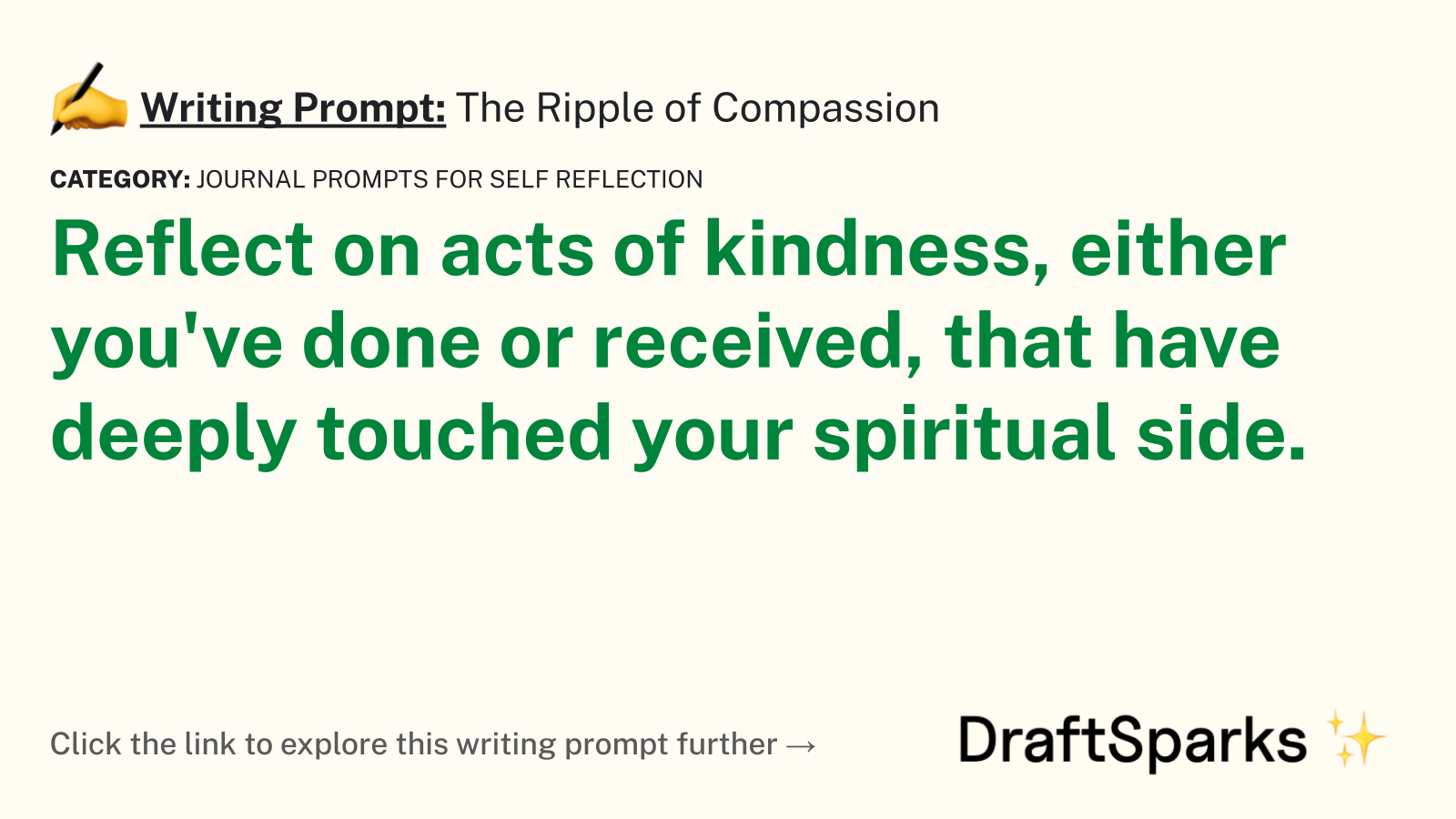 The Ripple of Compassion