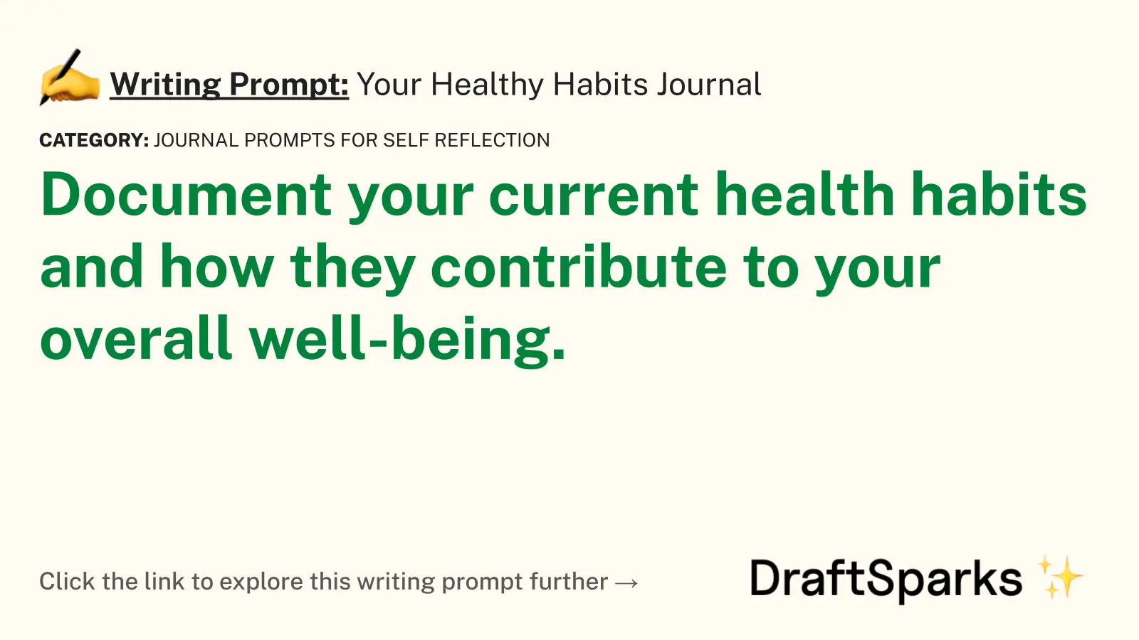 Your Healthy Habits Journal