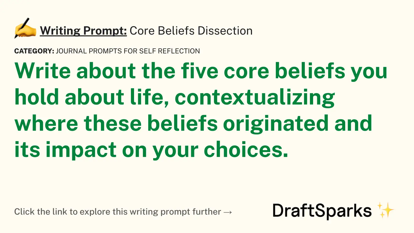 Core Beliefs Dissection