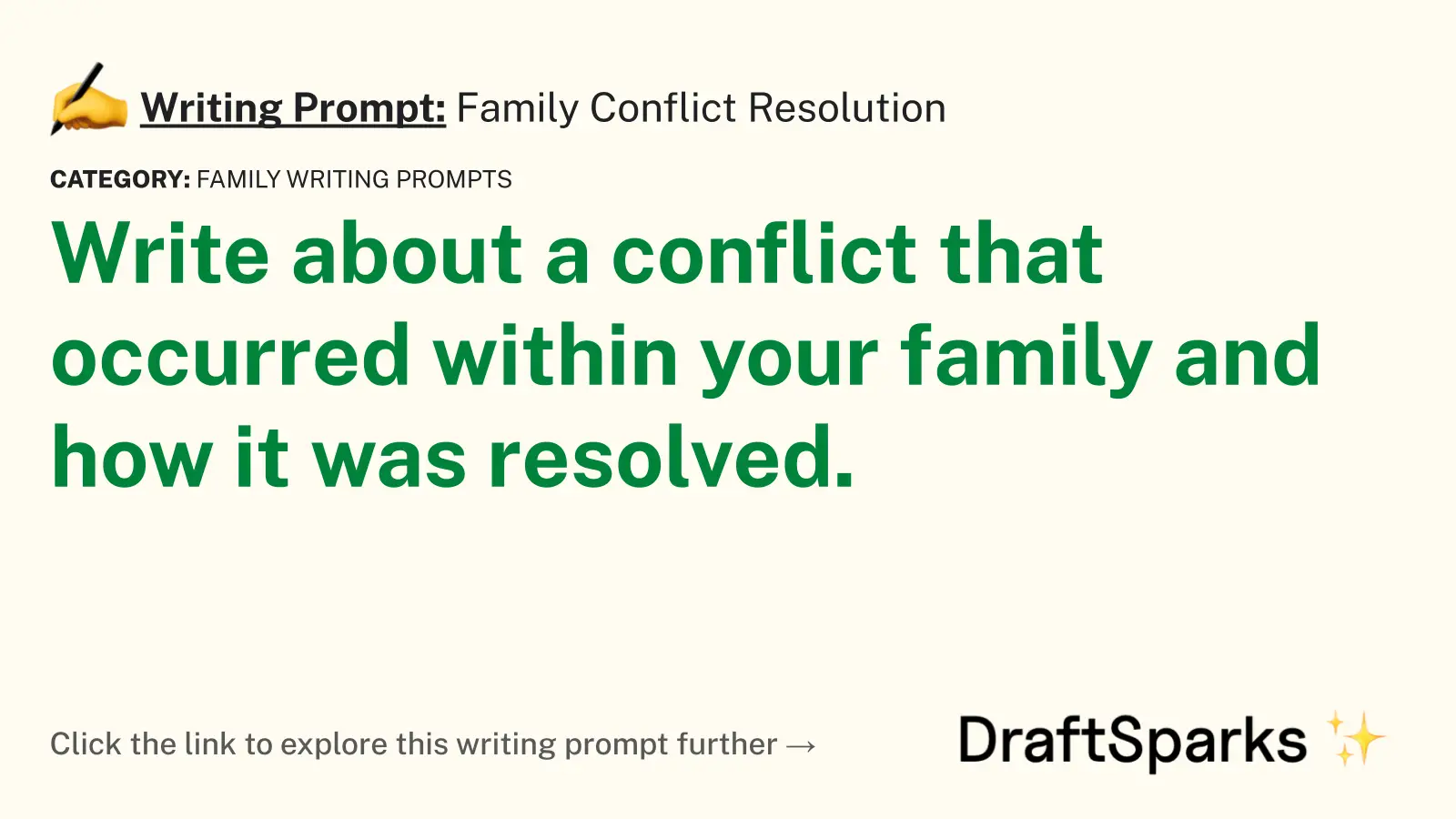 Family Conflict Resolution