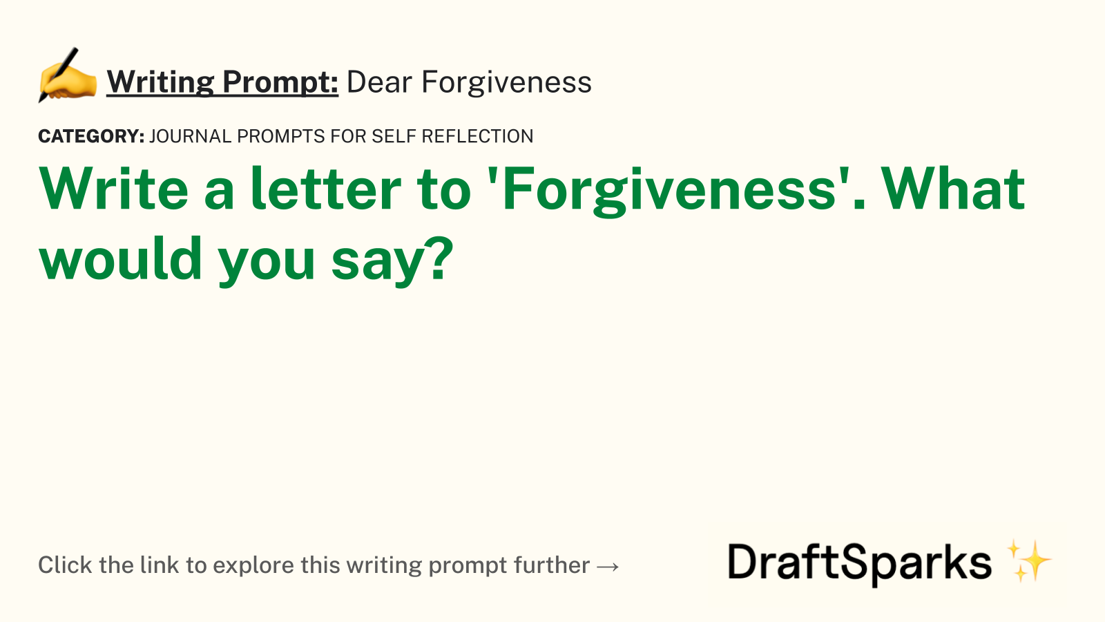 Dear Forgiveness