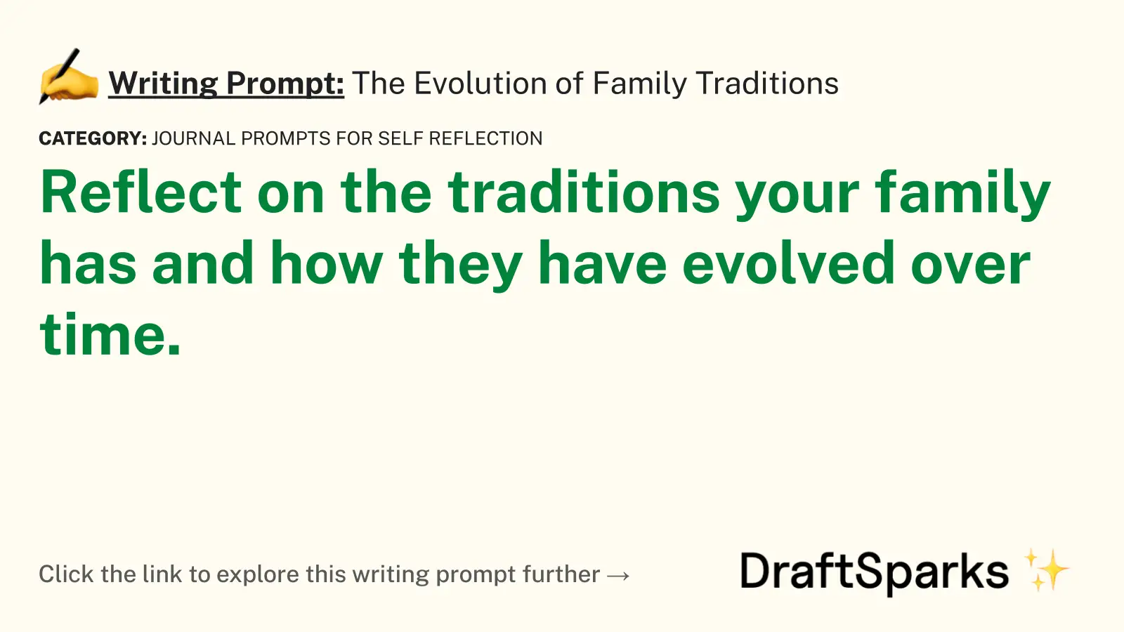 The Evolution of Family Traditions