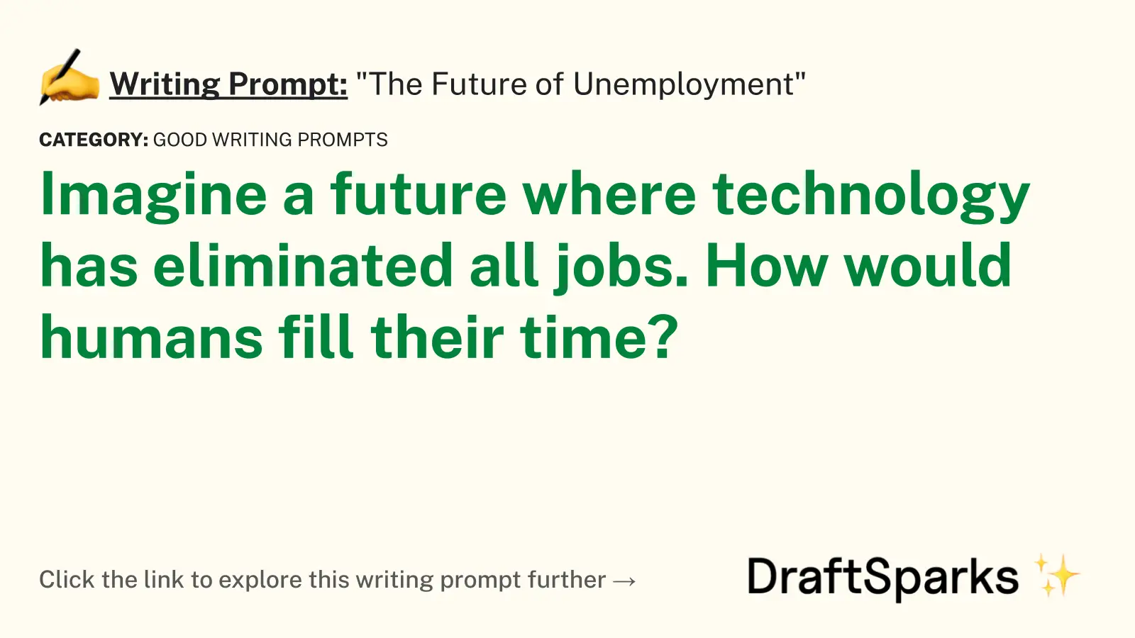 “The Future of Unemployment”
