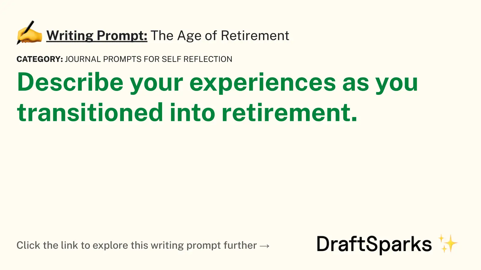 The Age of Retirement