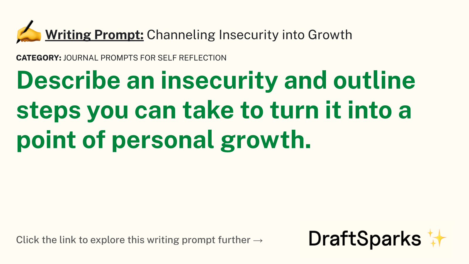 Channeling Insecurity into Growth