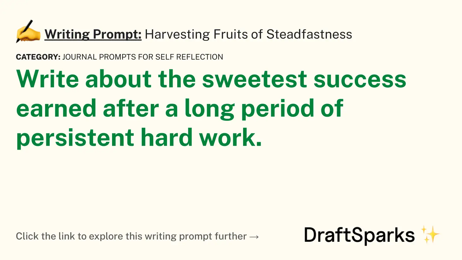 Harvesting Fruits of Steadfastness