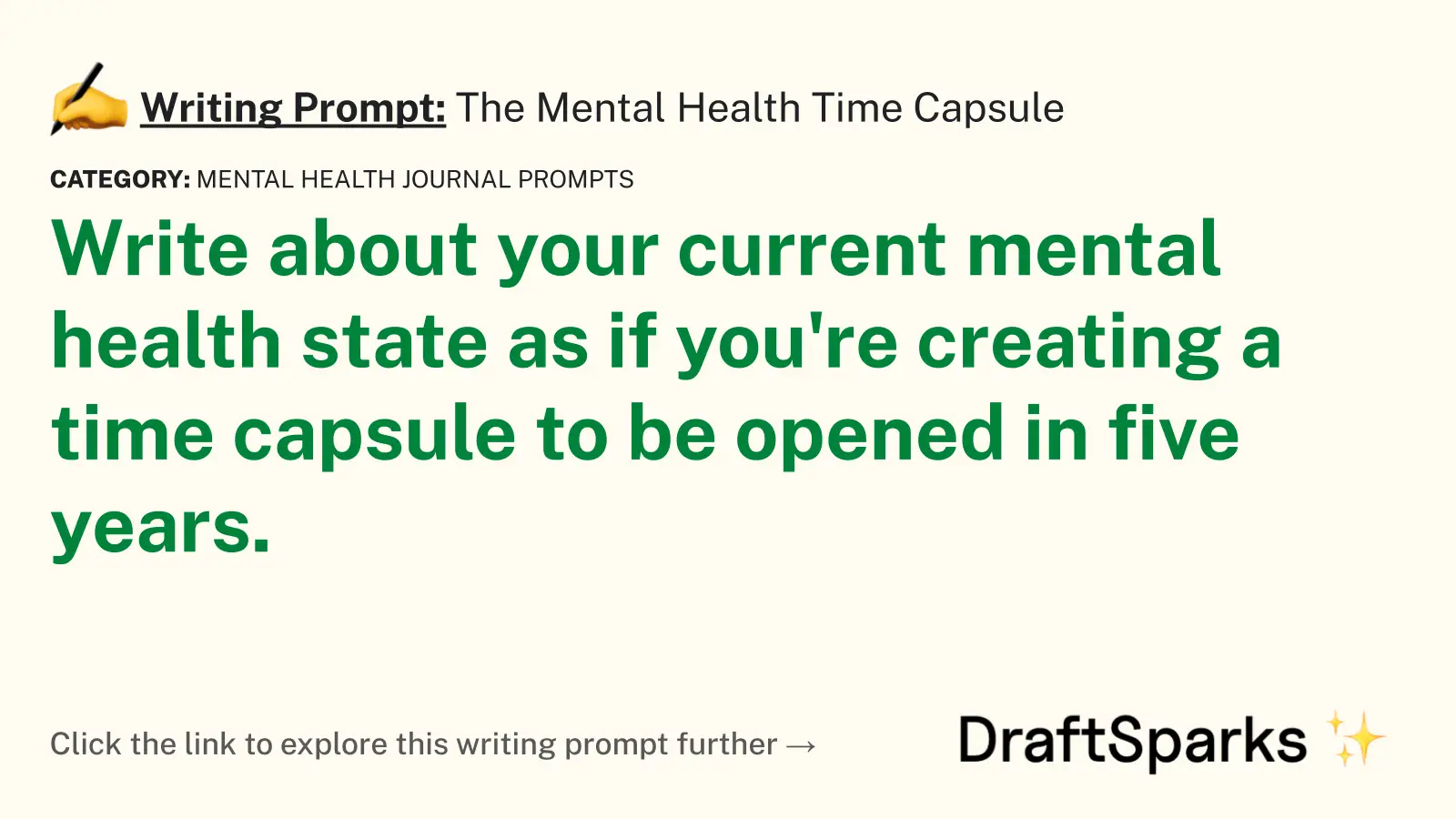 The Mental Health Time Capsule