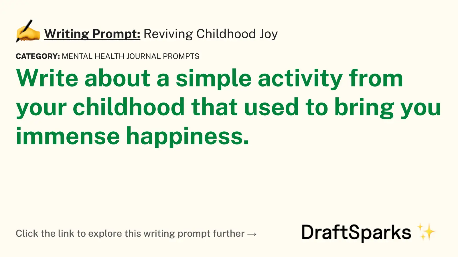 Reviving Childhood Joy