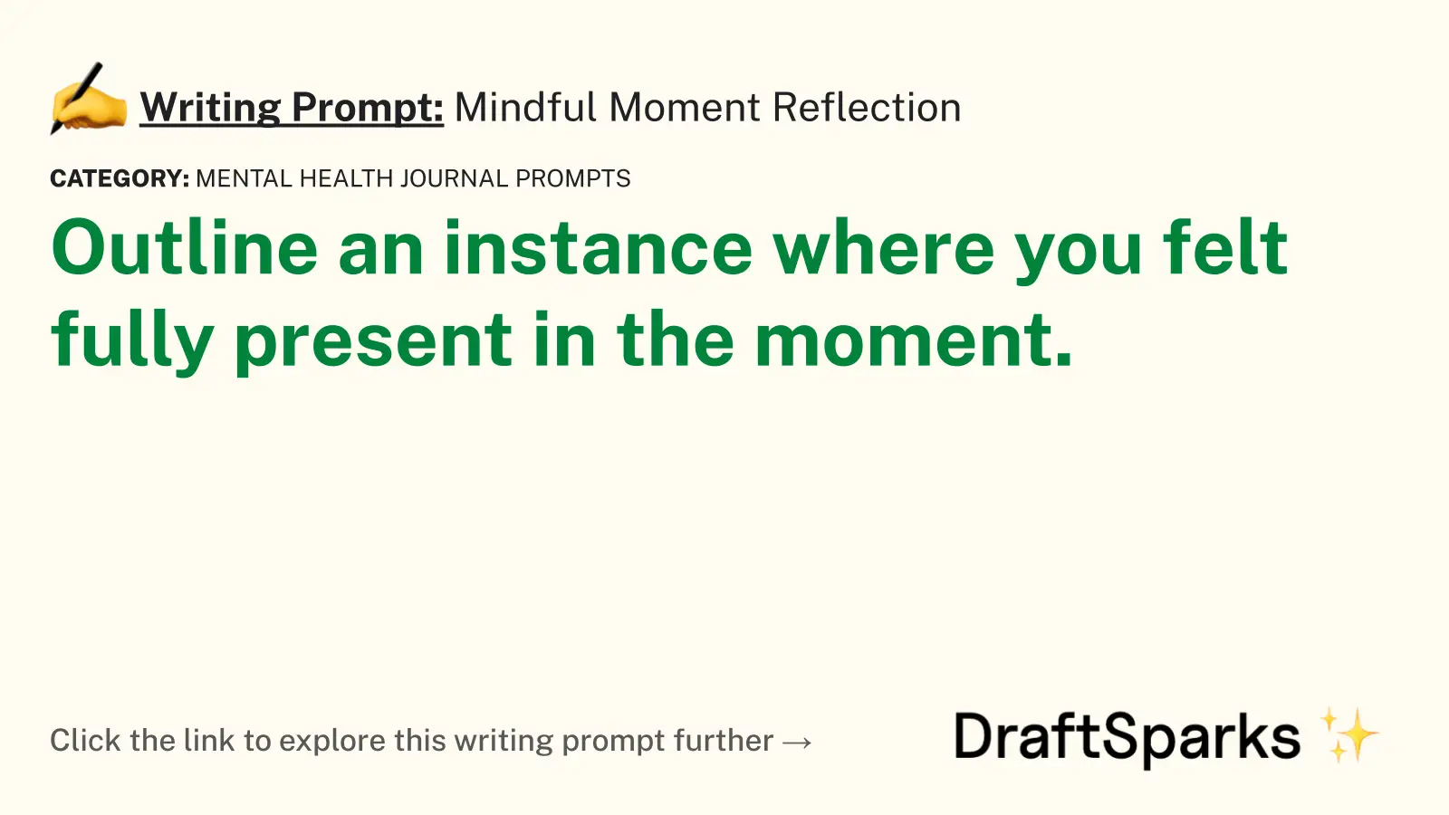 Mindful Moment Reflection