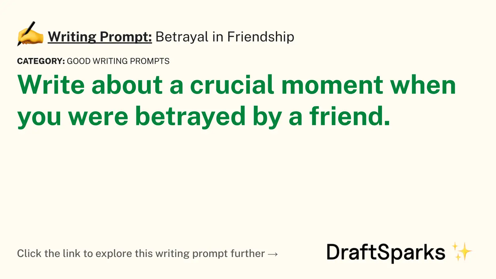Betrayal in Friendship