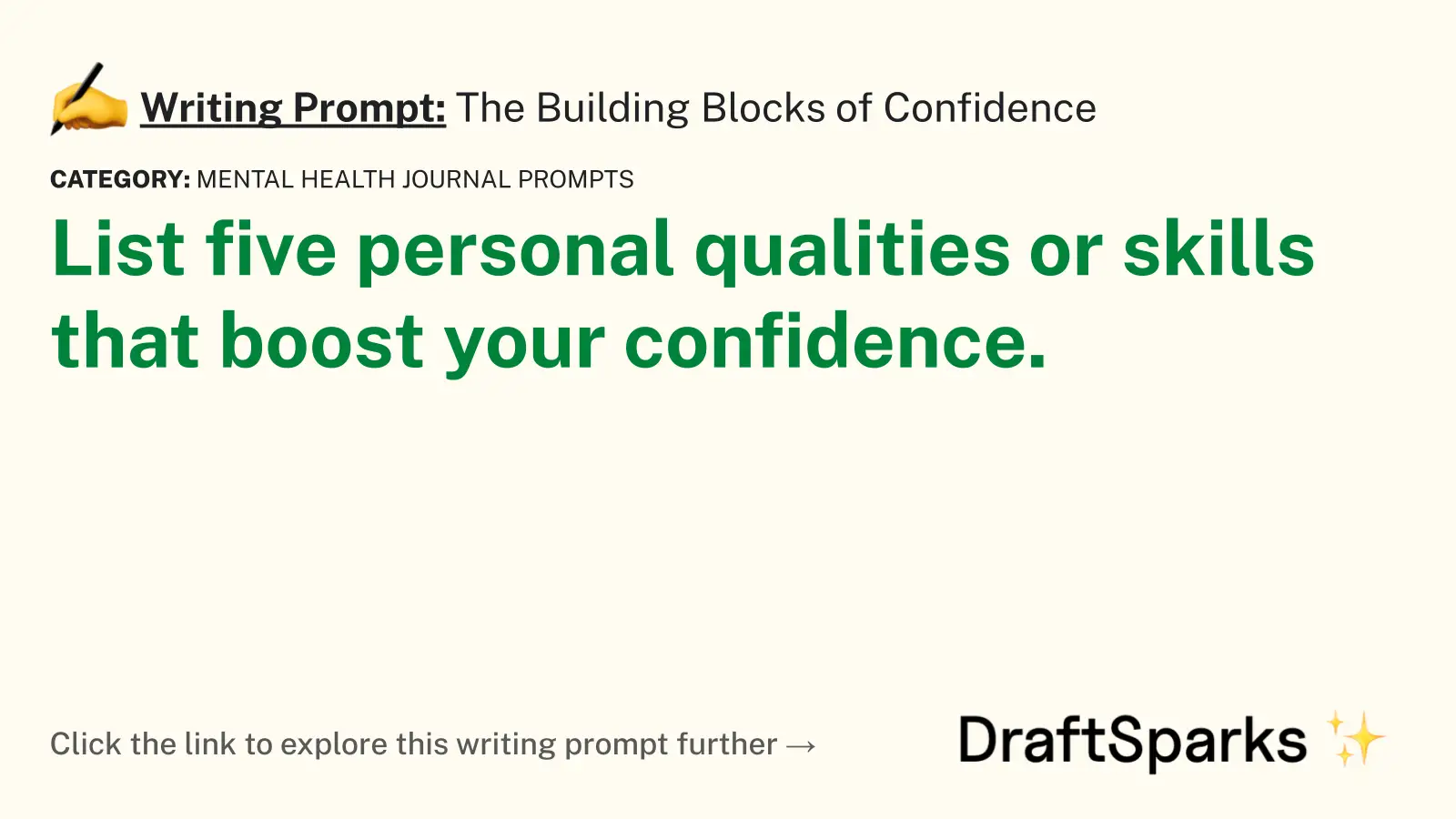 The Building Blocks of Confidence