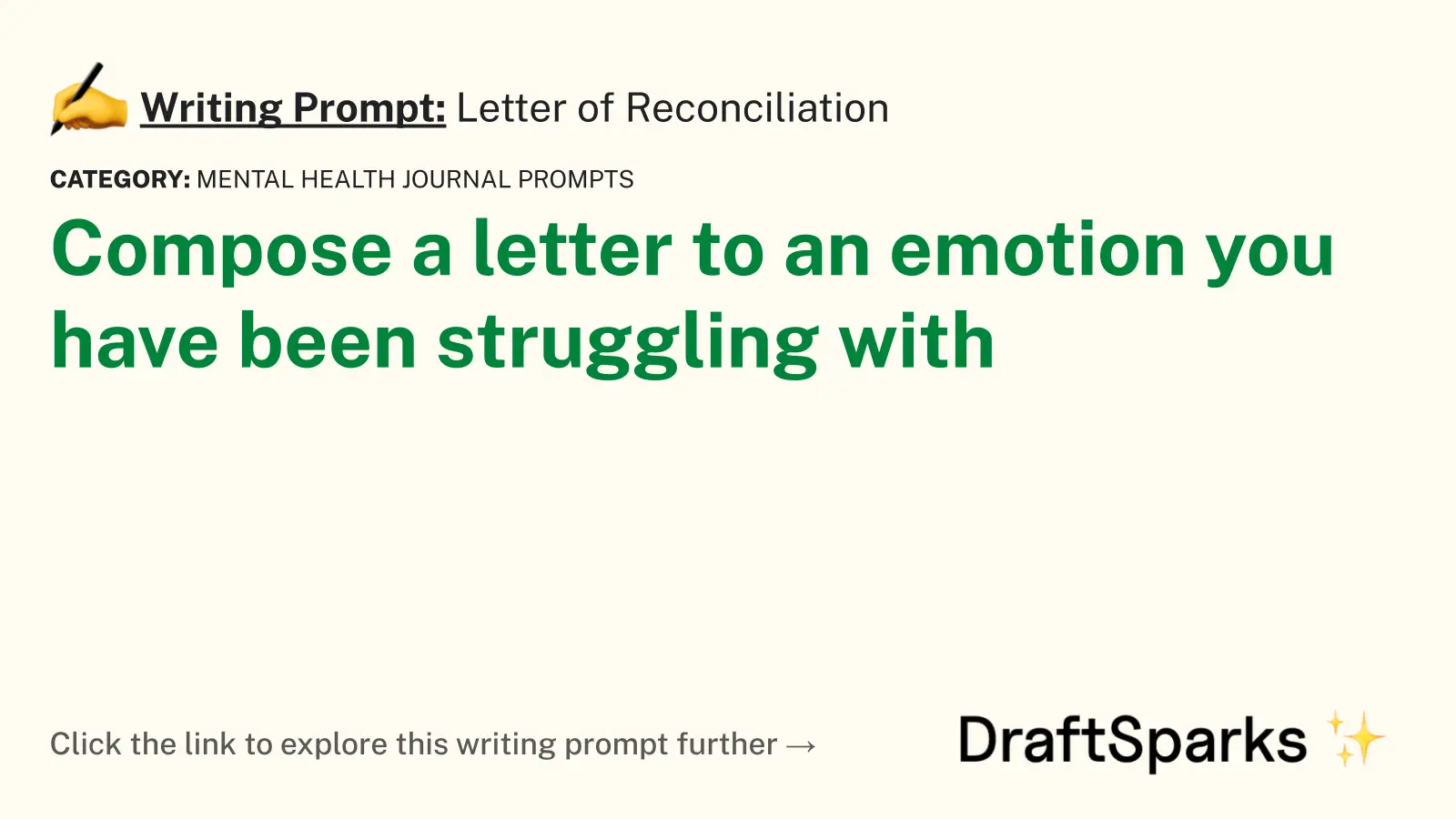 Letter of Reconciliation