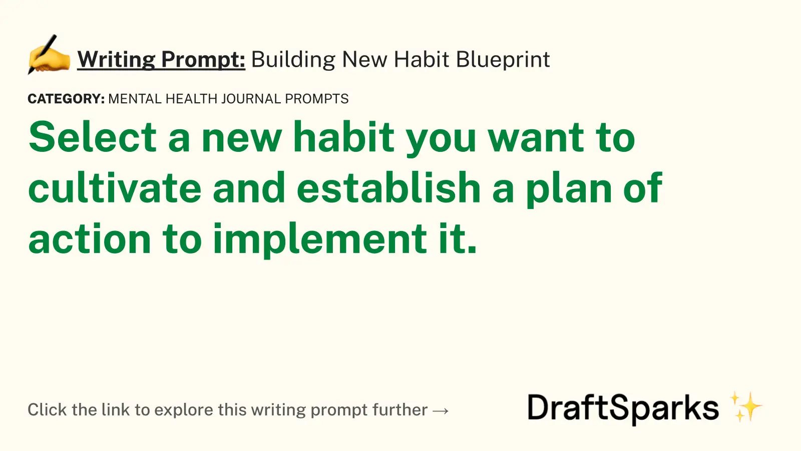 Building New Habit Blueprint