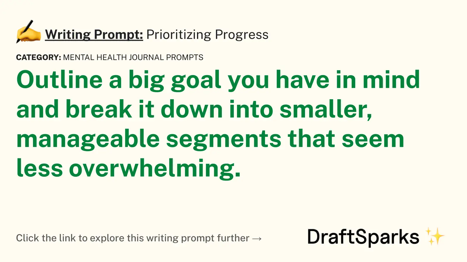 Prioritizing Progress