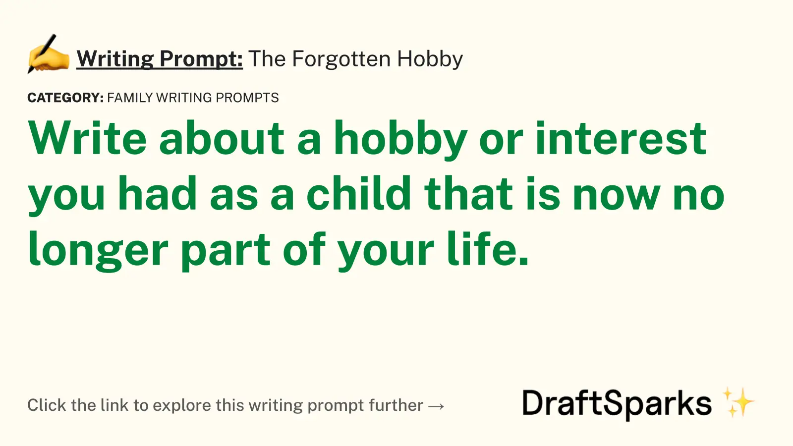 The Forgotten Hobby