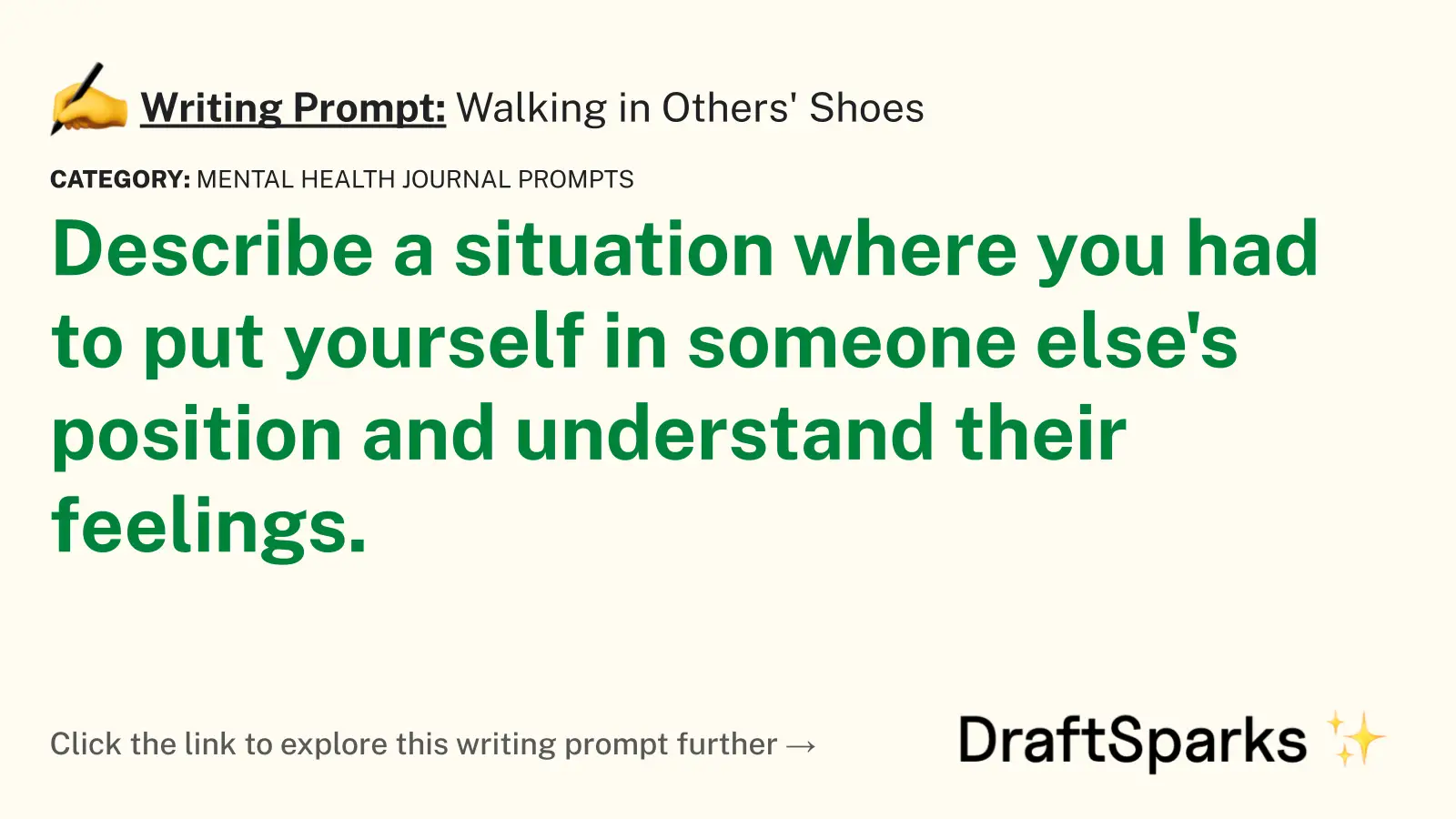 Walking in Others’ Shoes