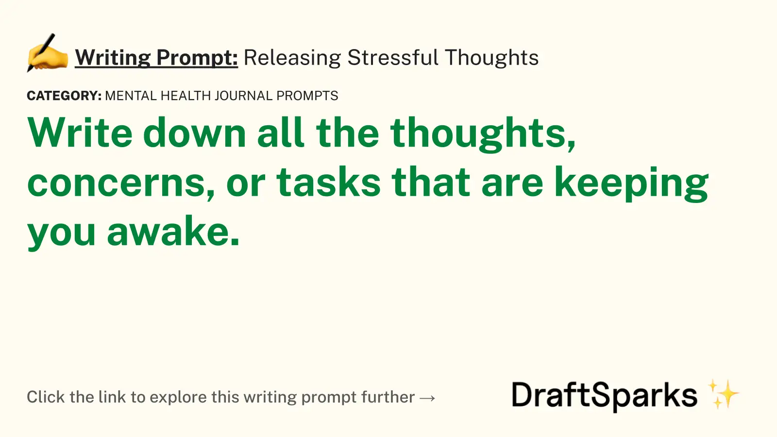 Releasing Stressful Thoughts