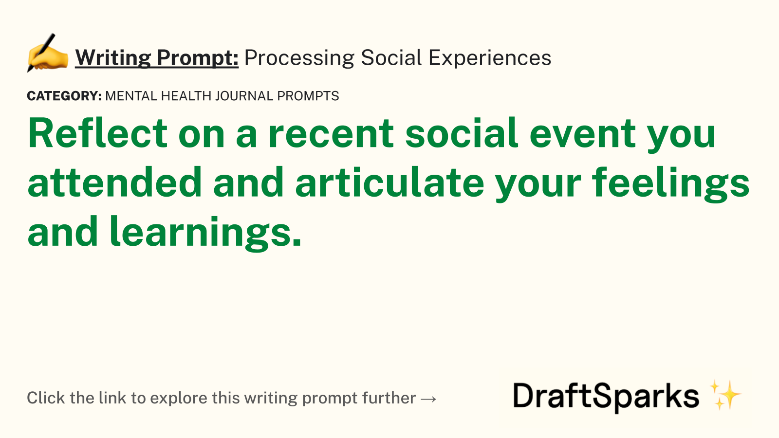 Processing Social Experiences