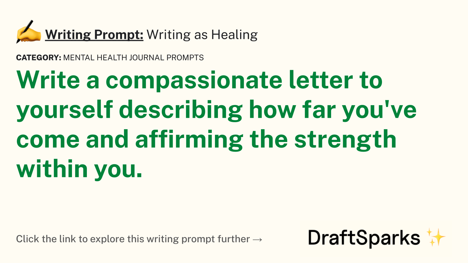 Writing as Healing